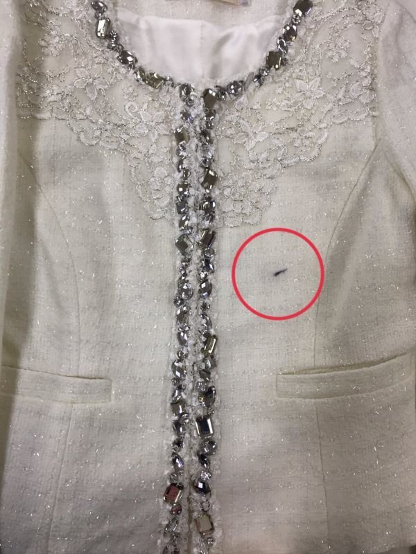 画像2: 【B品】【ROBE de FLEURS/ローブドフルール ジャケット】上品でフェミニンなツイードにレースを重ねたショート丈ジャケット・s1FM1611BBB[OF2] (2)