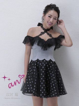 キャバドレス　ドット　オフショル 70726f647563742f32303139303133