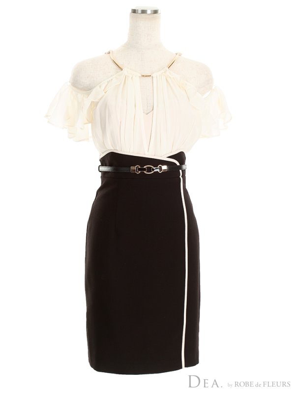 画像9: 【DEA./ディア】ホルターネック/フリルスリーブ/タイト/キャバドレス【OF08】 (9)