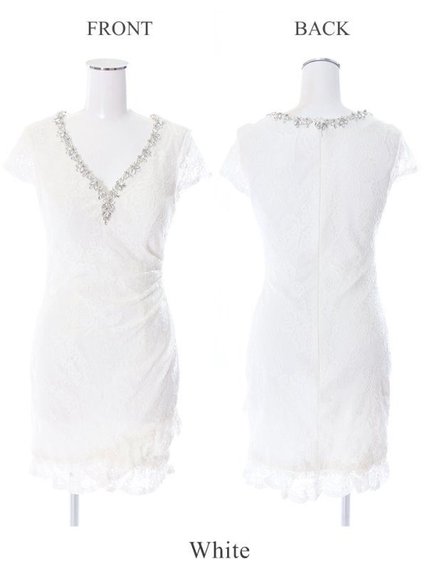 画像10: 【Lip line/リップライン】総レース/ワンカラー/タイト/ミニドレス /キャバドレス[HC03] (10)