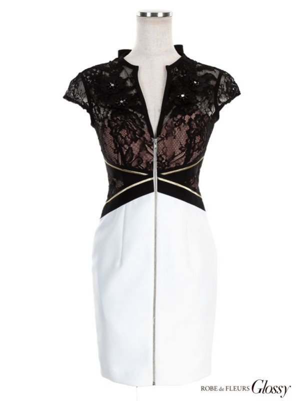 画像6: XS-Lサイズあり【Glossy/グロッシー】ボレロ着脱可能/ ローベルトデザイン/ プリーツ/ ミニドレス/ キャバドレス[OF08] (6)