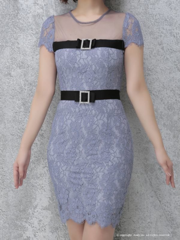 画像5: 【ANDY/アンディ】シースルー/ フラワーレース/ タイト/ミニドレス /キャバドレス[OF05] (5)