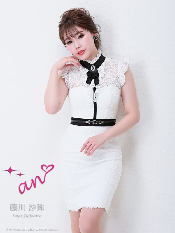 画像9: 【an_selection_Vol.18掲載商品】総レース/ チョーカー/ フリル/ キャバドレス[OF05] (9)