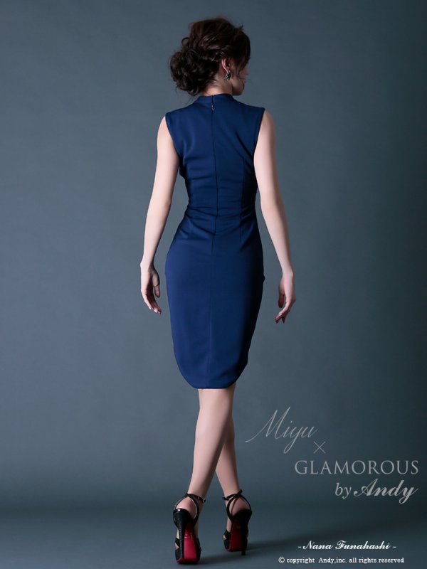 画像12: 【Miyu × GLAMOROUS by Andy COLLECTION 2】クロスデザイン /カットアウト /変形スカート /ミニドレス /キャバドレス[OF05] (12)