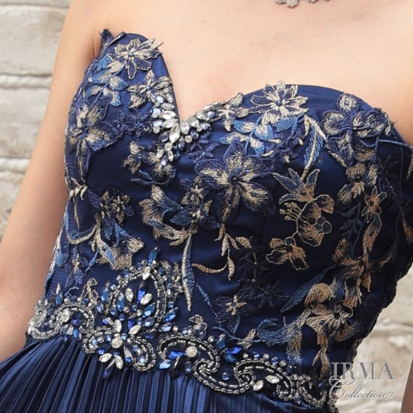 画像5: 【IRMA/イルマ】プリーツ/ ベアデザイン/ スピンドル/ サテン/ キャバドレス long[HC03] (5)