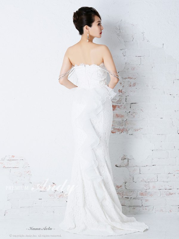 画像14: 【PREMIUM ANDY】パール/ ベア/ 総レース/ バックシャン/ ロング/ キャバドレス long[FB03] (14)