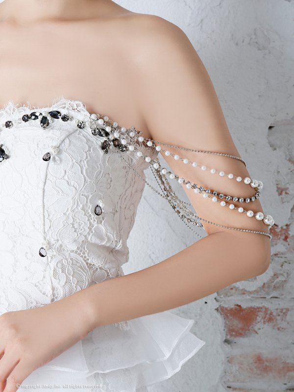 画像6: 【PREMIUM ANDY】パール/ ベア/ 総レース/ バックシャン/ ロング/ キャバドレス long[FB03] (6)