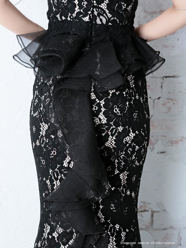 画像9: 【PREMIUM ANDY】パール/ ベア/ 総レース/ バックシャン/ ロング/ キャバドレス long[FB03] (9)