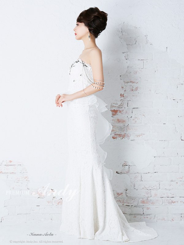 画像13: 【PREMIUM ANDY】パール/ ベア/ 総レース/ バックシャン/ ロング/ キャバドレス long[FB03] (13)