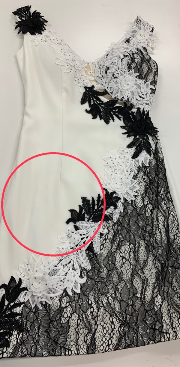 画像5: 訳あり商品☆汚れあり☆【IRMA/イルマ】レース /切り替えデザイン / タイト/ ミニドレス/ キャバドレス[OF2A] (5)