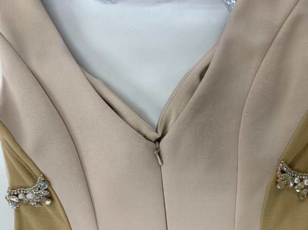 画像8: 訳あり商品☆生地不良☆【ANGEL R/エンジェルアール】デコルテビジュー/ タイト/ ロングドレス/ キャバドレス long[OF2] (8)