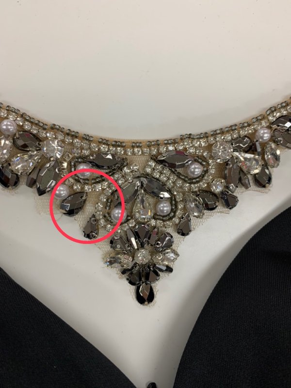 画像3: 訳あり商品☆ビジュー取れ☆【ANGEL R/エンジェルアール】デコルテビジュー/ シアーレース/ タイトミニ/ ミニドレス/ キャバドレス[OF2] (3)