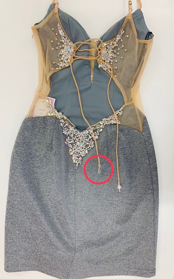 画像7: 訳あり商品☆ビジュー取れ☆【ANGEL R/エンジェルアール】バックカット/ ビジュー/ キャミソール/ タイト/ ミニドレス/ キャバドレス[OF2] (7)