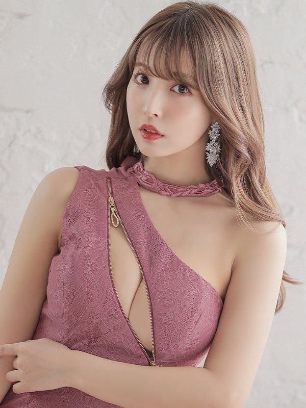 画像12: sugar限定カラーあり ☆XS-Lサイズあり【Glossy/グロッシー】ルージュジップ /アシメライン/ タイト / ミニドレス/ キャバドレス【OF08】 (12)