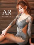 画像10: XSサイズあり【Angel R/エンジェルアール】フラワーレース/ 長袖/ 袖あり/ ビジュー/ サイドシアー/ タイト/ ミニドレス/ キャバドレス (10)