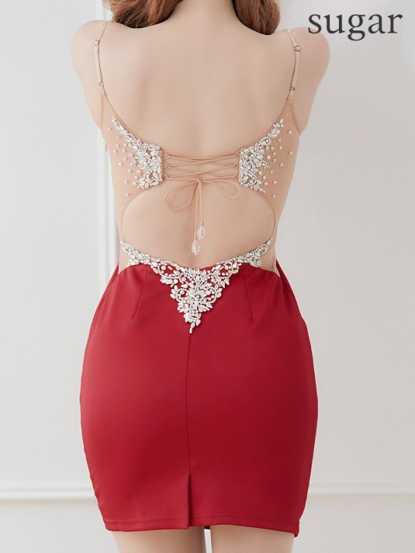 画像26: XSサイズあり【ANGEL R/エンジェルアール】バックカット/ ビジュー/ キャミソール/ タイト/ ミニドレス/ キャバドレス[OF2] (26)