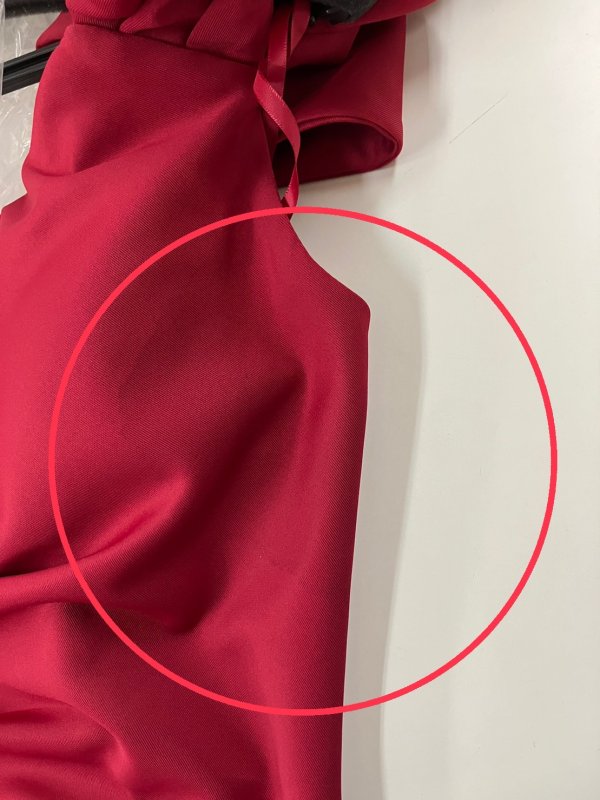 画像9: 訳あり商品☆右脇シミ汚れあり☆【JEAN MACLEAN/ジャンマクレーン】ワンショルダー/ フリル/ タック/ タイト/ ワンカラー/ ミニドレス/ キャバドレス[OF2A] (9)