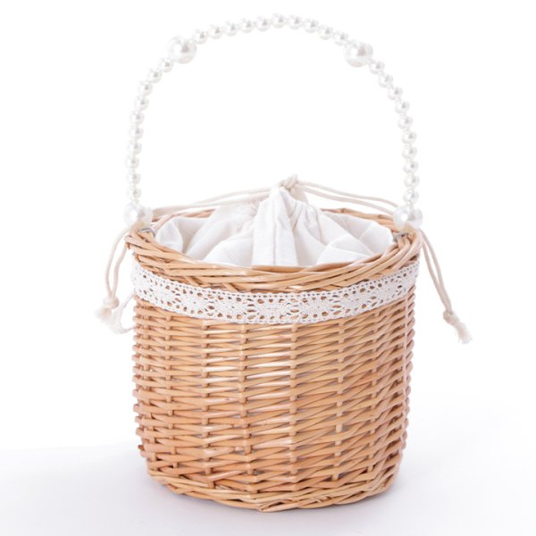 画像5: パールハンドルラウンドカゴバッグ[YMT] (5)