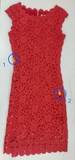 画像3: 訳あり商品☆両腹一部刺繍破れあり　【Sサイズあり】【ERUKEI エルケイ】ラメ/ケミカルレース/ ボートネック/ ノースリーブ/ ミディアム丈/ ワンピース/ ミニドレス/ キャバドレス[OF2] (3)