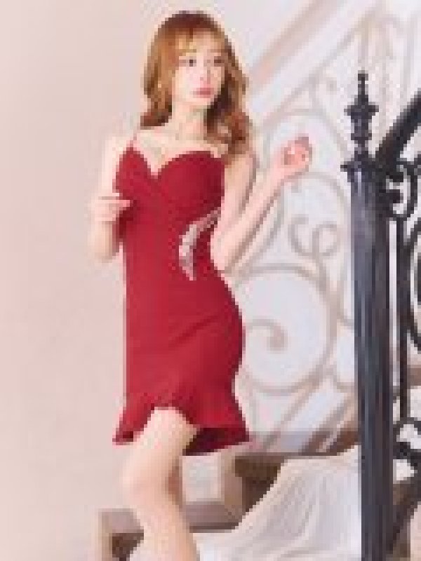 画像21: XSサイズあり【IRMA/イルマ】マーメイド/ フリル/ ワンカラー/ ビジュー/ タック/ カットアウト/ ストレッチ/ Aライン/ ミニドレス/ キャバドレス【HC02】 (21)