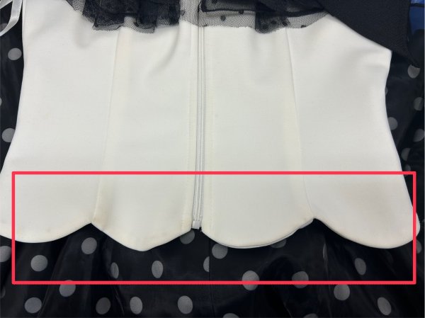 画像2: 訳あり商品※使用感あり【an】オフショル/ドット/クロスデザイン/セットアップ/キャバドレス[OF2A] (2)