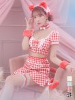 画像1: 訳あり商品☆片方ワイヤーなし☆【ハロウィン】ツイードキャットセットアップ 【コスプレ6点セット】 【XS-Mサイズ/4カラー】[HC03]三上悠亜着用 (1)