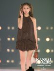 画像1: 【予約商品/9月下旬発送予定】【きこ/関西コレクション着用】XSサイズあり【ROBE de FLEURS/ローブドフルール】リボン/ ホルター/ プリーツシフォン/ セットアップ/ ミニドレス/ キャバドレス[OF08] (1)
