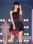 画像1: 【きょん/関西コレクション着用】　XSサイズあり【ROBE de FLEURS/ローブドフルール】キャミ/ ティアード/ 二段フリル/ サテン/ バルーン/ フレア/ ミニドレス/ キャバドレス[OF08] (1)