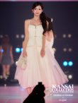 画像1: 【イ・テイ/関西コレクション着用】XSサイズあり【DEA./ディア】フラワー/ レース/ ペプラム/ チュール/ ミディアムドレス/ キャバドレス long[OF08] (1)