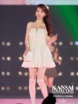 画像1: 【ゆめ/関西コレクション着用】【予約商品/9月上旬発送予定】XSサイズあり【ROBE de FLEURS/ローブドフルール】2WAY/ ラメ/ シフォン/ サイドリボン/ ベア/ キャミ/ フリル/ フレア/ ミニドレス/ キャバドレス[OF08] (1)