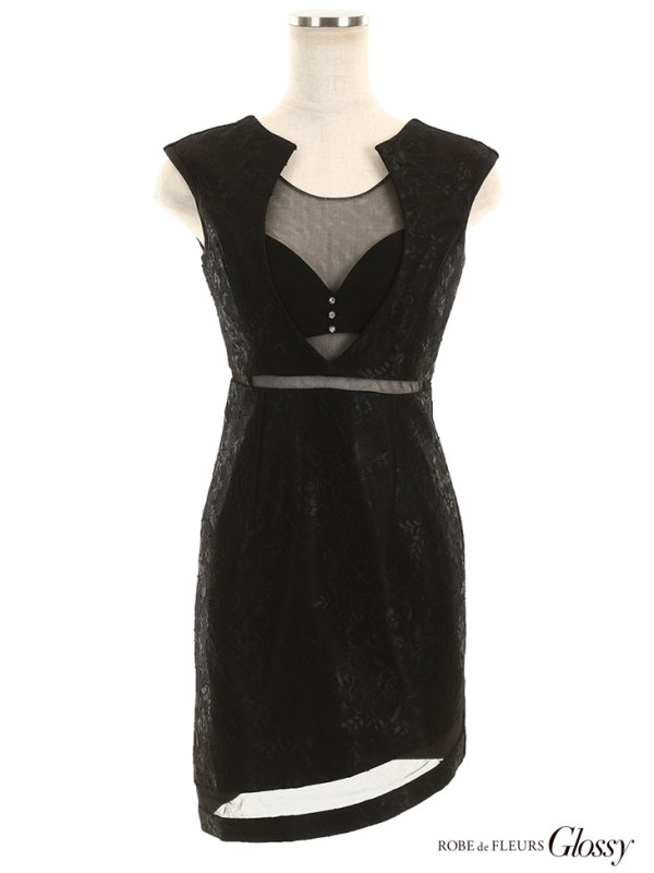 画像9: XSサイズあり【Glossy/グロッシー】スパンコール/ バストカット/ キャミ/ タイト/ ミニドレス/ キャバドレス[OF08] (9)