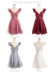 画像19: 【ROBE de FLEURS/ローブドフルール】立体フラワー/ パールチュール/ フレア/ ミニドレス/ キャバドレス[OF2] (19)