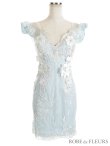 画像7: 【ROBE de FLEURS/ローブドフルール】サイドレース切替/ フラワー刺繍レース/ タイトミニ/ ミニドレス/ キャバドレス　[OF2] (7)