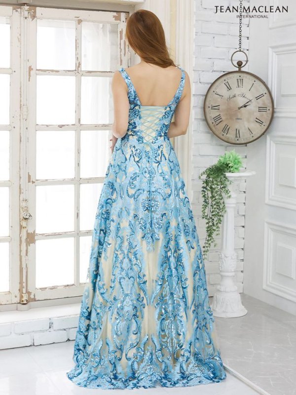 画像23: Lサイズあり【JEAN MACLEAN/ジャンマクレーン】スパンコール刺繍/ Aライン/ フレア/ ロング/ キャバドレス long[OF2A] (23)