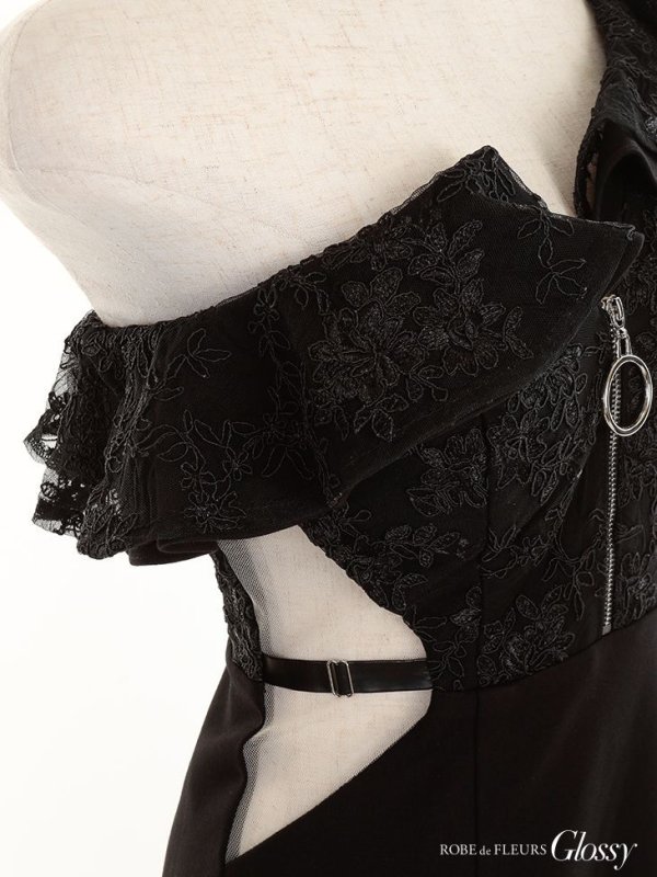 画像8: XSサイズあり【Glossy/グロッシー】チョーカー付き/ ダブルボタン/ セットアップ/ キャミ/ ミニドレス/ キャバドレス[OF08] (8)