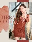画像1: 【XSサイズあり】【ROBE de FLEURS Glossy/ローブ・ド・フルール グロッシー】長袖/ロングスリーブ/ ビジュー/ タイト/ ミニドレス/ キャバドレス[OF2] (1)