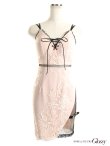 画像9: 【ROBE de FLEURS Glossy/ローブドフルール グロッシー】片サイドチュール切替/ 総レース/ キャミソール/ タイトミニ/ ミニドレス/ キャバドレス[OF2] (9)
