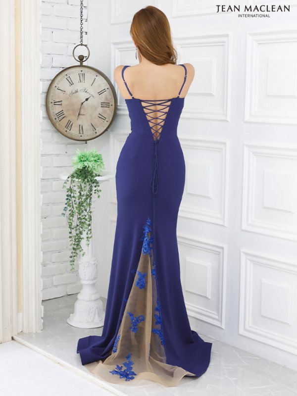 画像15: 【JEAN MACLEAN/ジャンマクレーン】マーメイド/ 刺繍レース/ ビジュー/ シアー/ ノースリーブ/ スピンドル/ ロング/ キャバドレス long[OF2A] (15)