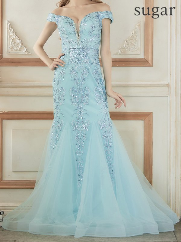 ブルー モデル：ほずみ　身長：158cm　着用サイズ：Sサイズ