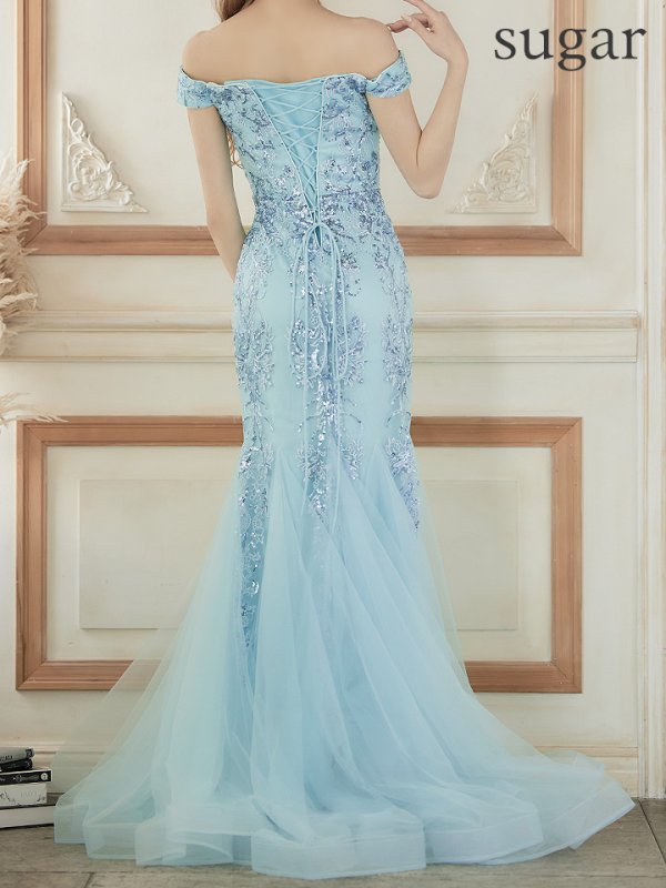 ブルー モデル：ほずみ　身長：158cm　着用サイズ：Sサイズ