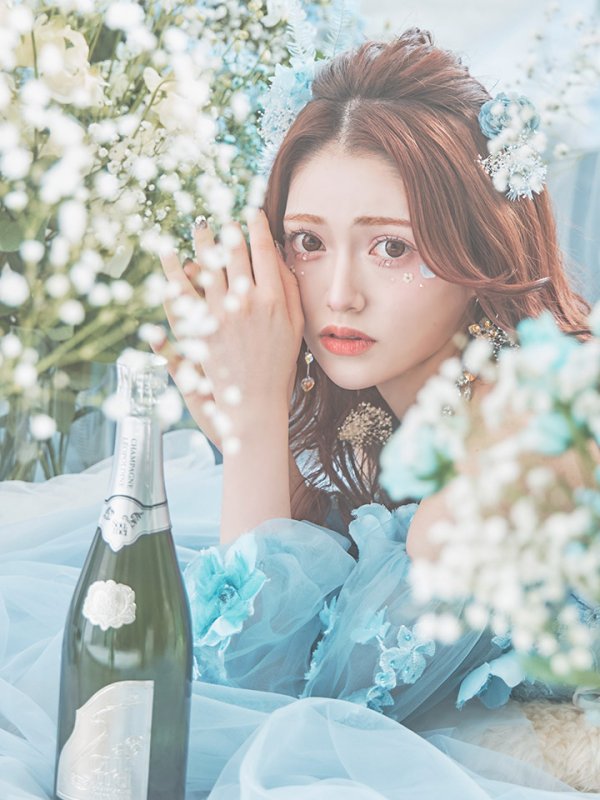 ブルー モデル：鈴音りん　身長：156cm　着用サイズ：Mサイズ