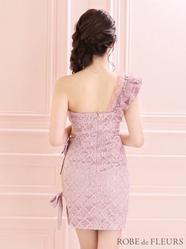 画像12: XSサイズあり【ROBE de FLEURS/ローブドフルール】ジュエリー/ リボン/ タイト/ ミニドレス/ キャバドレス[OF08] (12)