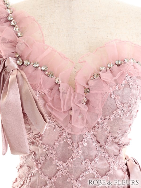 画像15: XSサイズあり【ROBE de FLEURS/ローブドフルール】ジュエリー/ リボン/ タイト/ ミニドレス/ キャバドレス[OF08] (15)