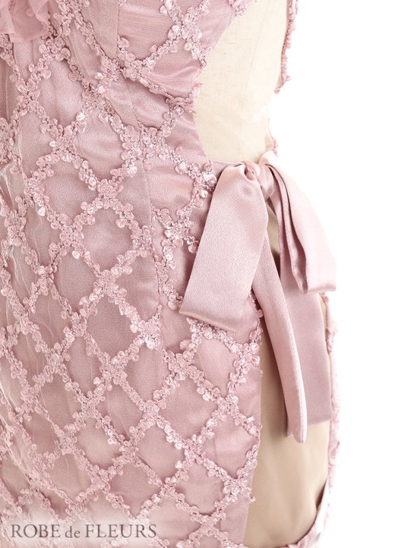 画像17: XSサイズあり【ROBE de FLEURS/ローブドフルール】ジュエリー/ リボン/ タイト/ ミニドレス/ キャバドレス[OF08] (17)