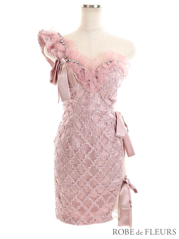 画像13: XSサイズあり【ROBE de FLEURS/ローブドフルール】ジュエリー/ リボン/ タイト/ ミニドレス/ キャバドレス[OF08] (13)