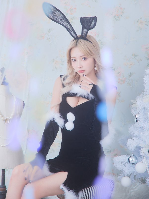 画像7: SALE!【サンタコス 5点セット】【S-Mサイズ/2カラー】セクシーバニーサンタコスプレ[YMT] (7)