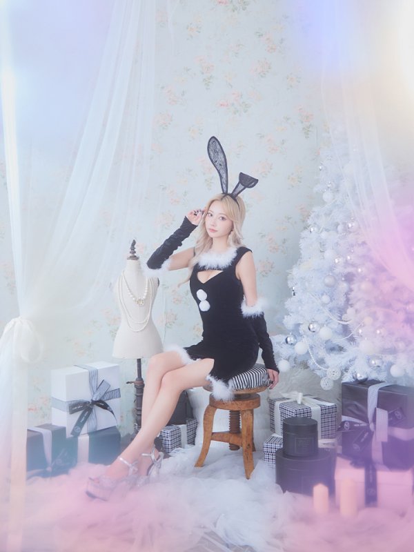 画像13: SALE!【サンタコス 5点セット】【S-Mサイズ/2カラー】セクシーバニーサンタコスプレ[YMT] (13)