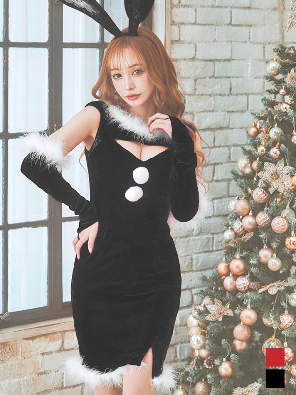 画像17: SALE!【サンタコス 5点セット】【S-Mサイズ/2カラー】セクシーバニーサンタコスプレ[YMT] (17)