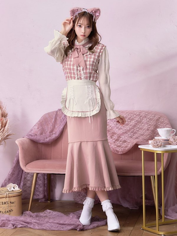 画像8: 【即日発送】ツイードキャットワンピースコスプレ/マーメイドスカート【sugar nineハロウィン3点セット】【S-Lサイズ/1カラー】[OF01] (8)