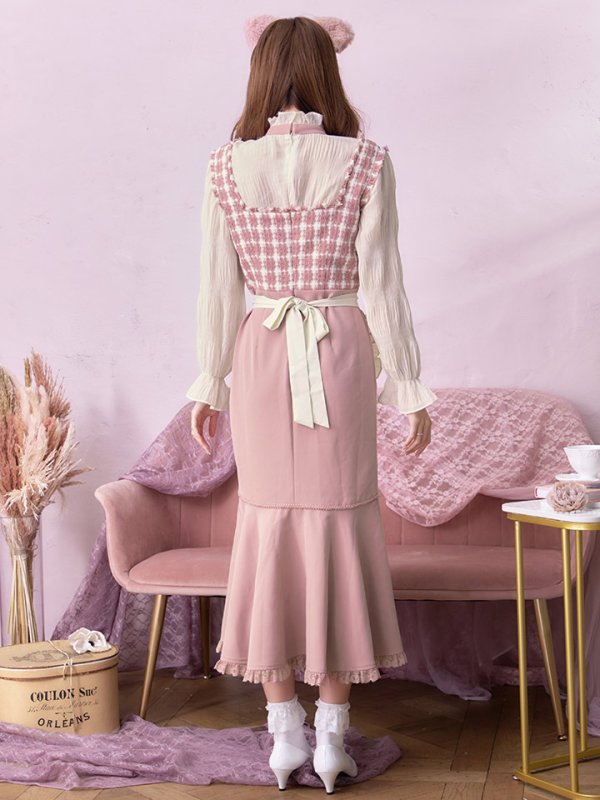 画像9: 【即日発送】ツイードキャットワンピースコスプレ/マーメイドスカート【sugar nineハロウィン3点セット】【S-Lサイズ/1カラー】[OF01] (9)